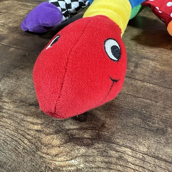 VINTAGE Eden Lizard Plush Red Blue Interactive Kids Pets Squeak Noise Stuffed - Picture 3 of 12